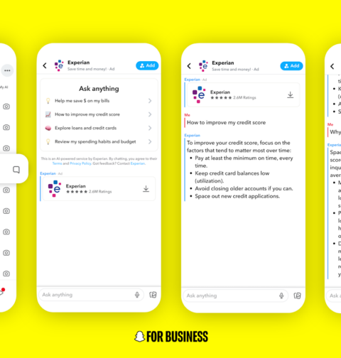 واجهة AI Sponsored Snaps في دردشة سناب شات
