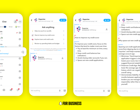 واجهة AI Sponsored Snaps في دردشة سناب شات