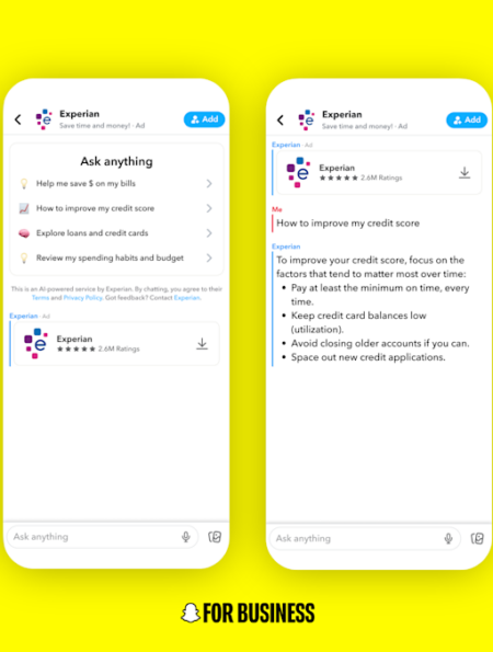 إعلانات AI Sponsored Snaps التحاورية من سناب شات