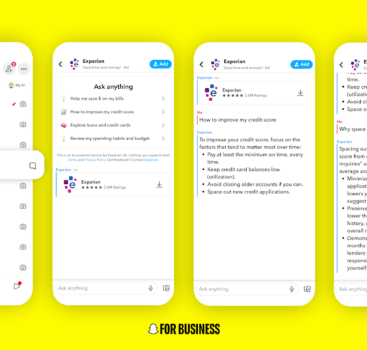 إعلانات AI Sponsored Snaps التحاورية من سناب شات