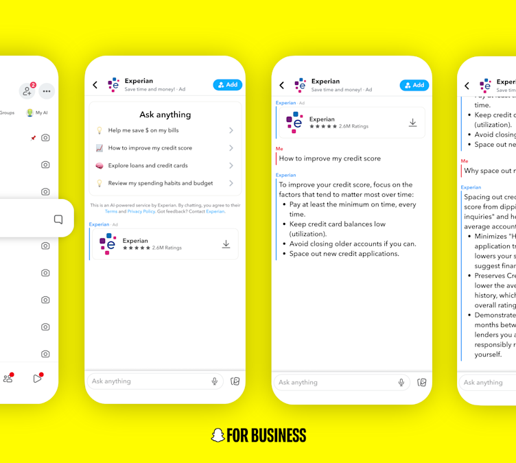 إعلانات AI Sponsored Snaps التحاورية من سناب شات