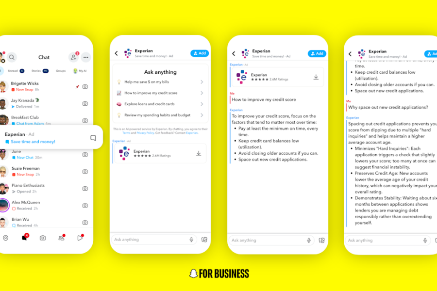 إعلانات AI Sponsored Snaps التحاورية من سناب شات