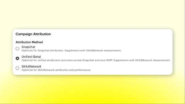 نظام Unified Attribution من سناب شات
